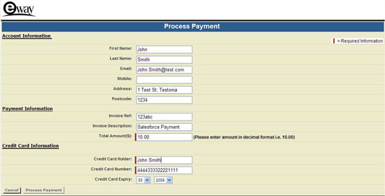 eWAY Payments within Salesforce