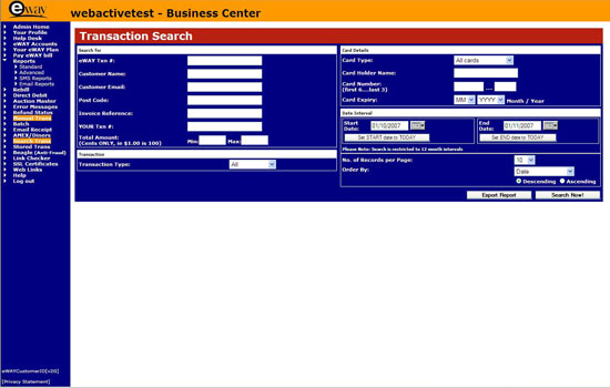 Transaction Search