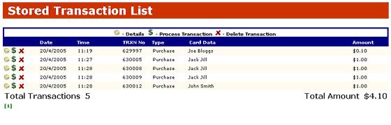 Stored transactions