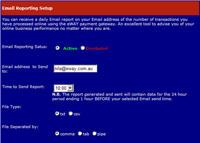 Screen Display of SMS setup