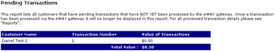 View Pending Transaction
