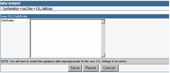 Ensim SSL certificate