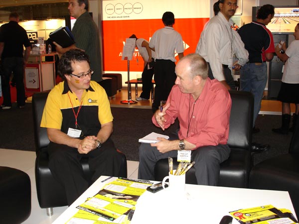 CEO Matt Bullock being interviewed