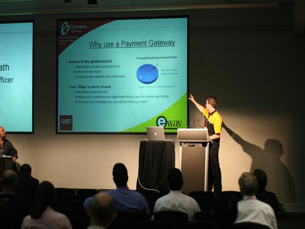 CIO Tony McGrath presenting at the eFinance & eCommerce Forum