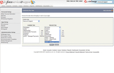 Customize Tabs