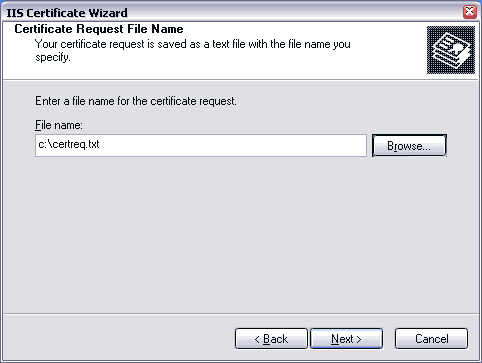 Completed IIS Certification Wizard