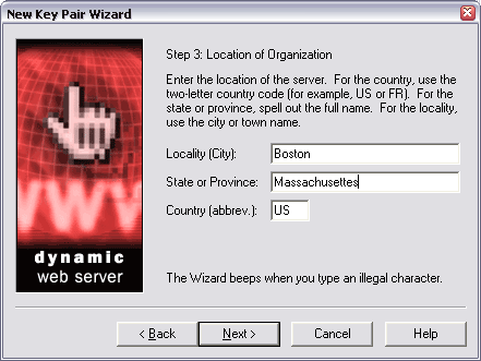 Enter your City, State and Country