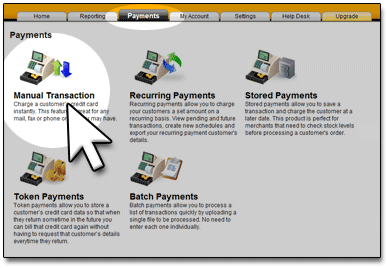 Select Manual Transaction
