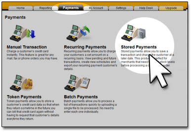 Select Stored Payments